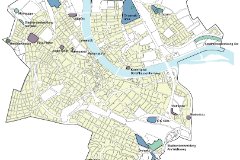 Übersichtsplan mit den Arealen der Stadt Basel mit Wohnbaupotenzialen